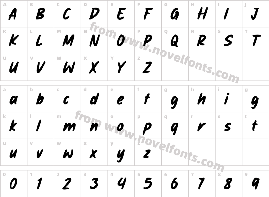 Riskoda RegularCharacter Map