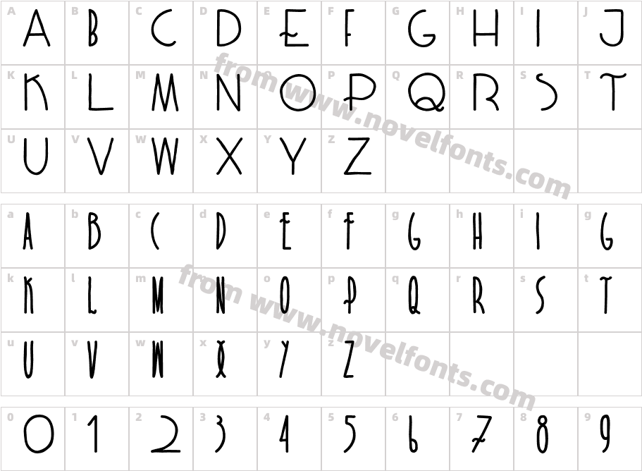 Rispa dhd RegularCharacter Map