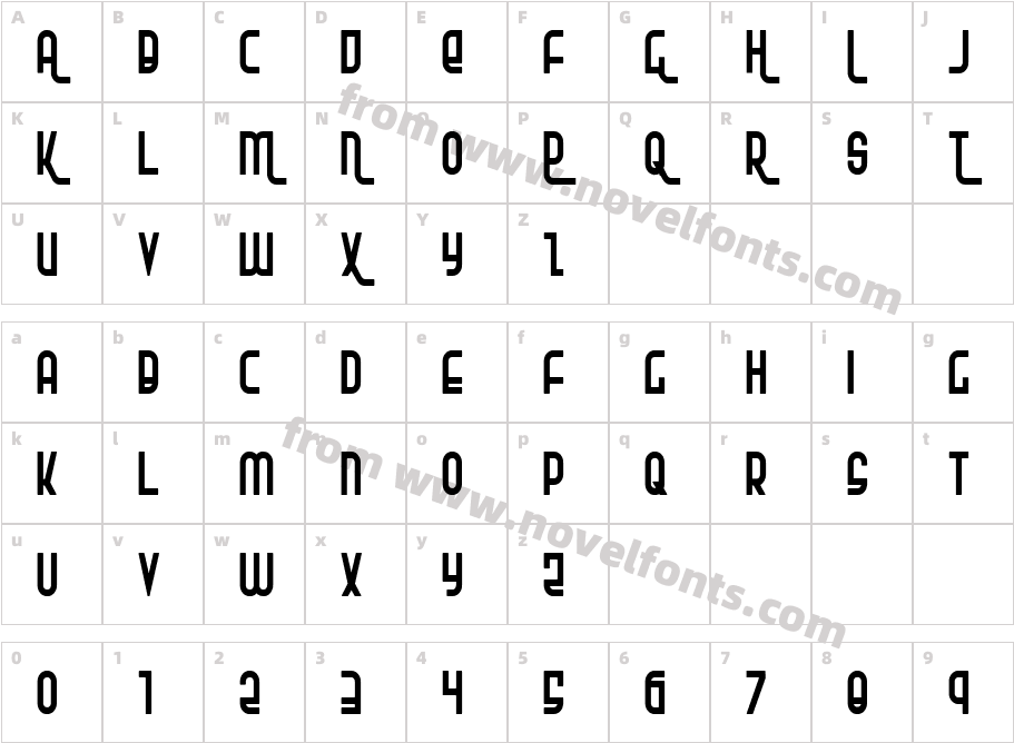 Ro' Ki' Kier CondensedCharacter Map