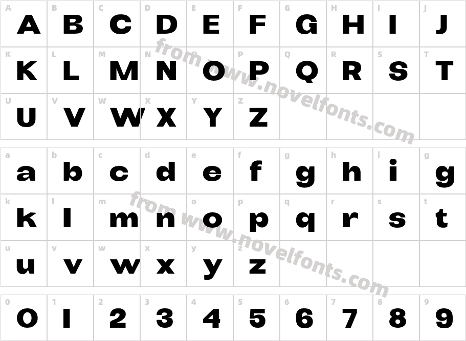 Robica Charlie BoldCharacter Map