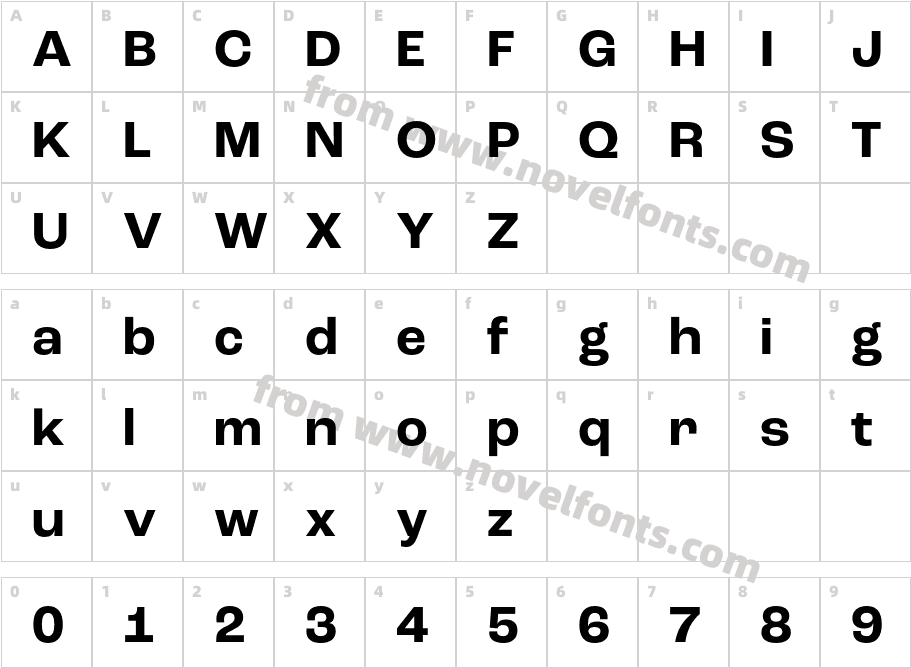 Roc Grotesk BoldCharacter Map