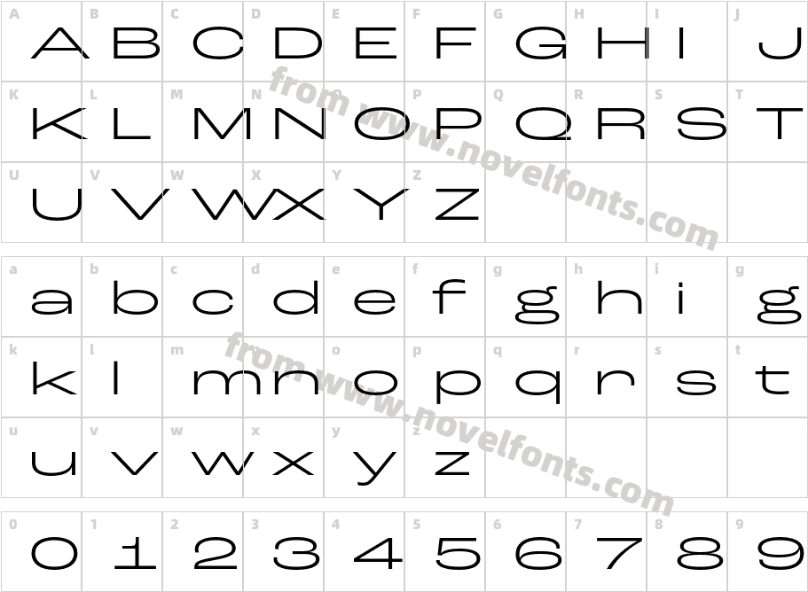 Roc Grotesk Extra Wide LightCharacter Map