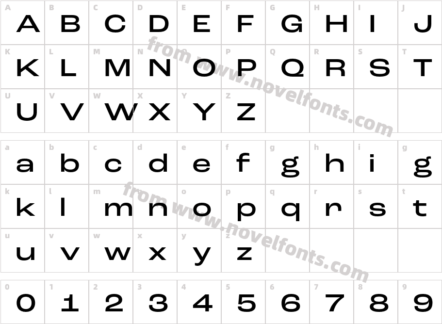 Roc Grotesk Wide MediumCharacter Map