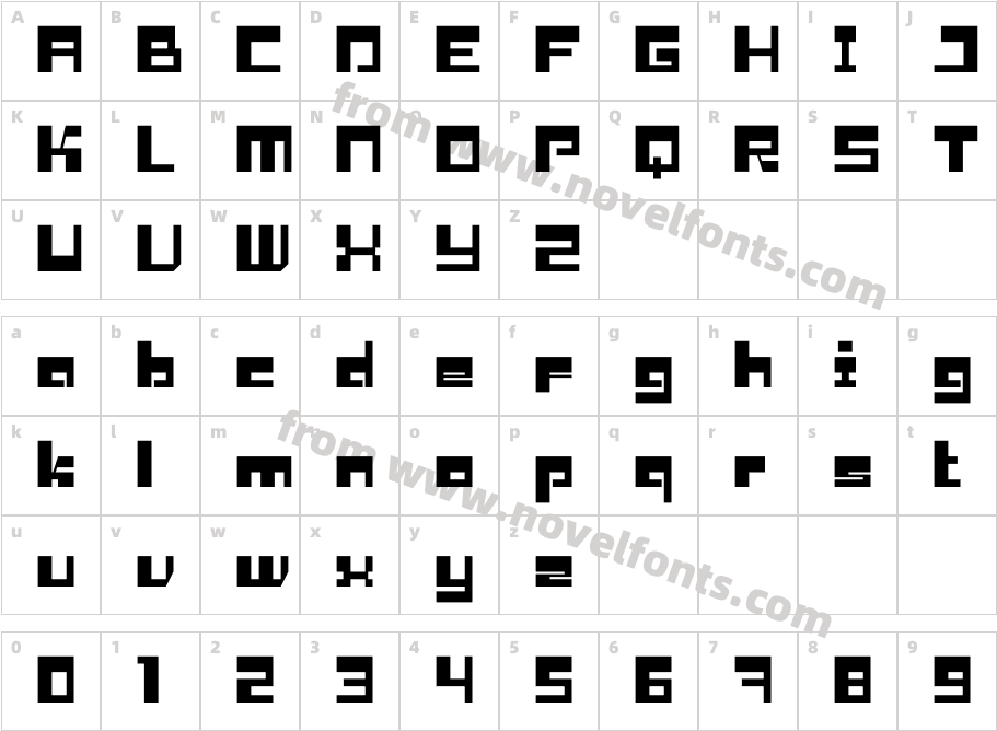 RocketronCharacter Map
