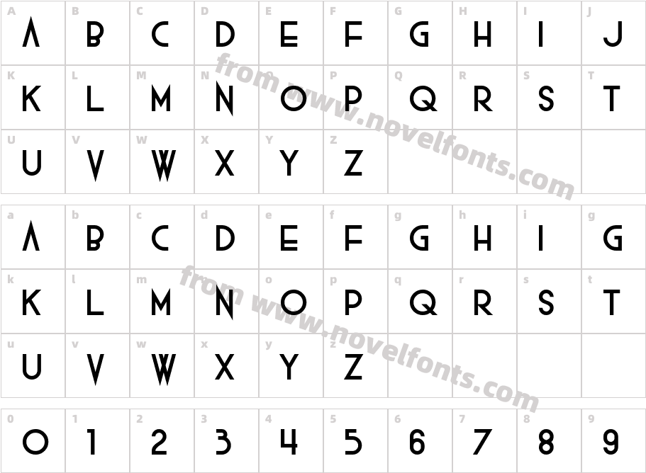 Rockout(1)Character Map