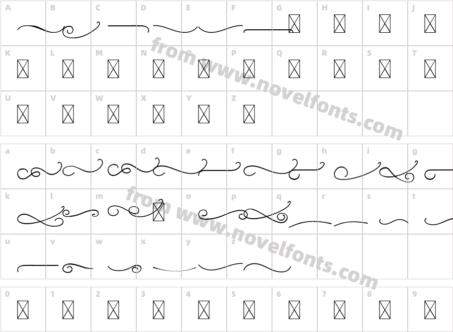 Rockrails Ornament RegularCharacter Map
