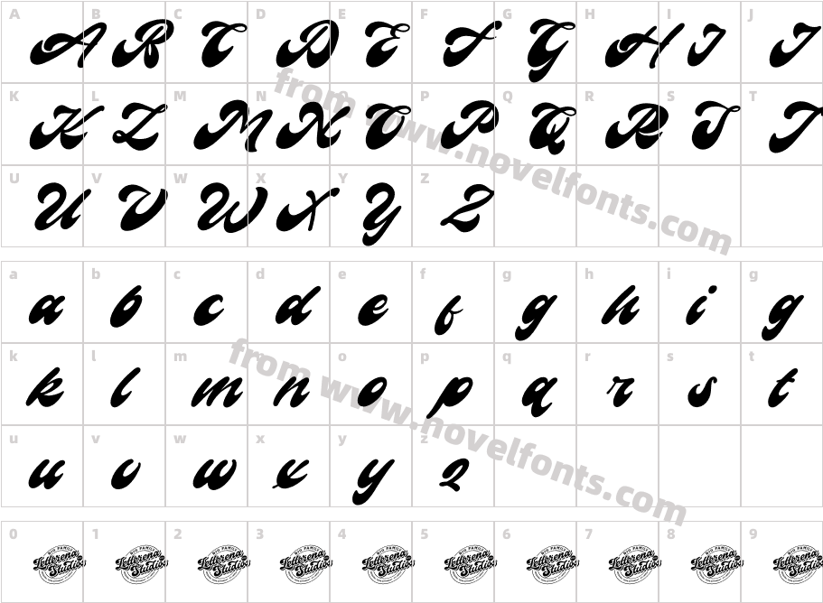 Rockstta Vintage DEMO VERSION ItalicCharacter Map