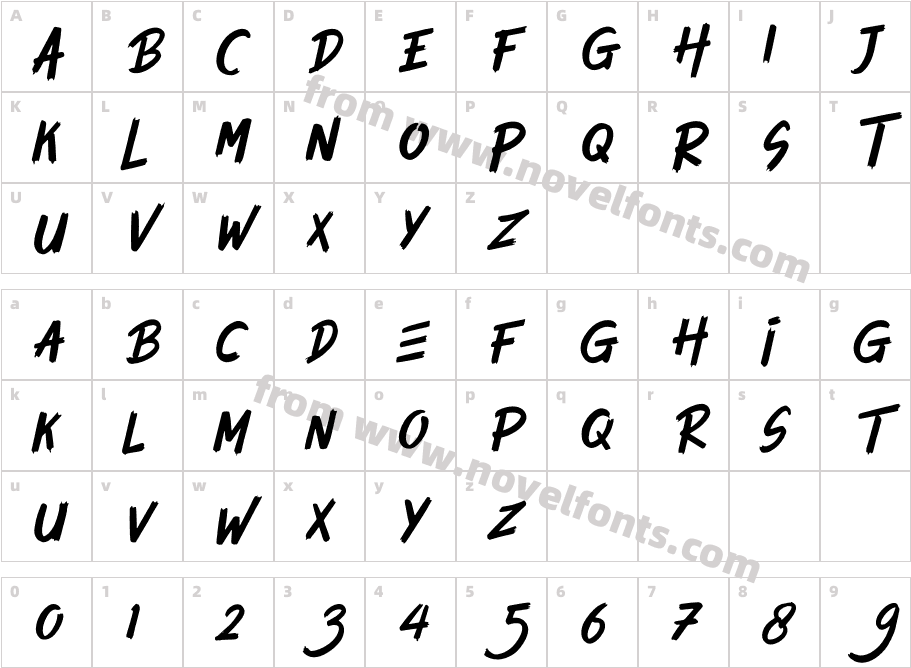 Rodelika ItalicCharacter Map