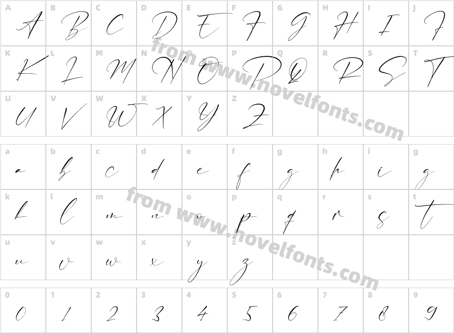 Anthoni SifnatureCharacter Map