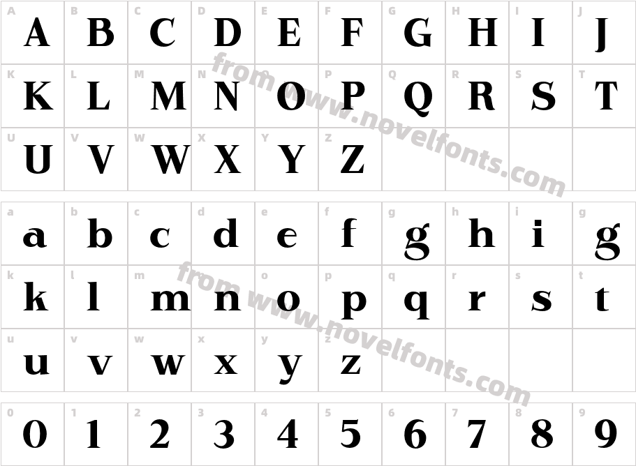 Rodest Extra BoldCharacter Map