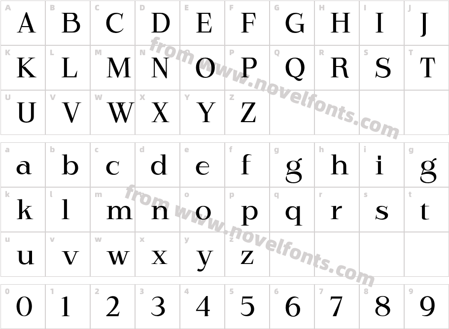 Rodest MediumCharacter Map