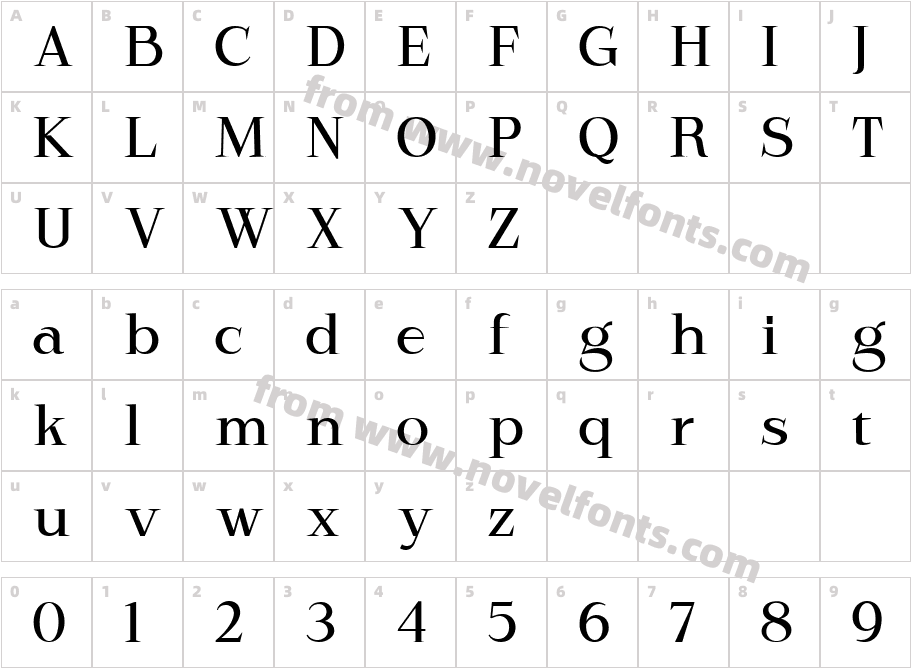 Rodest MediumCharacter Map