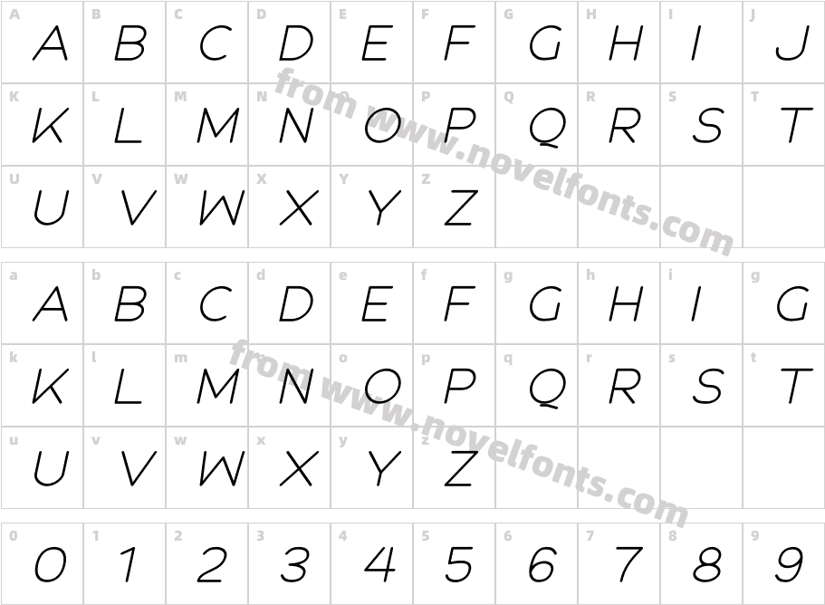Roger Bold ItalicCharacter Map