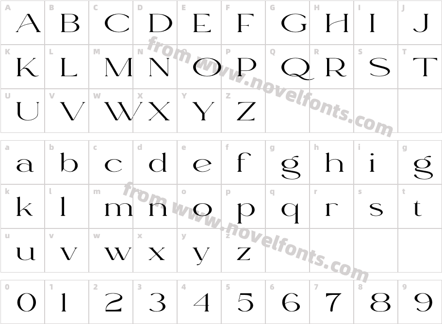 Rohese RegularCharacter Map