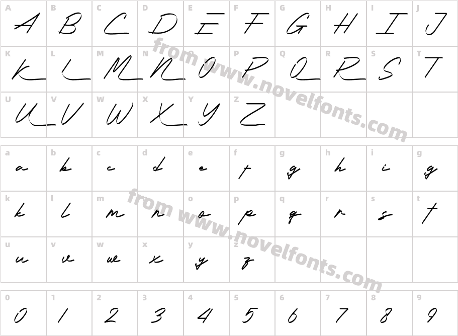 Romattase RegularCharacter Map