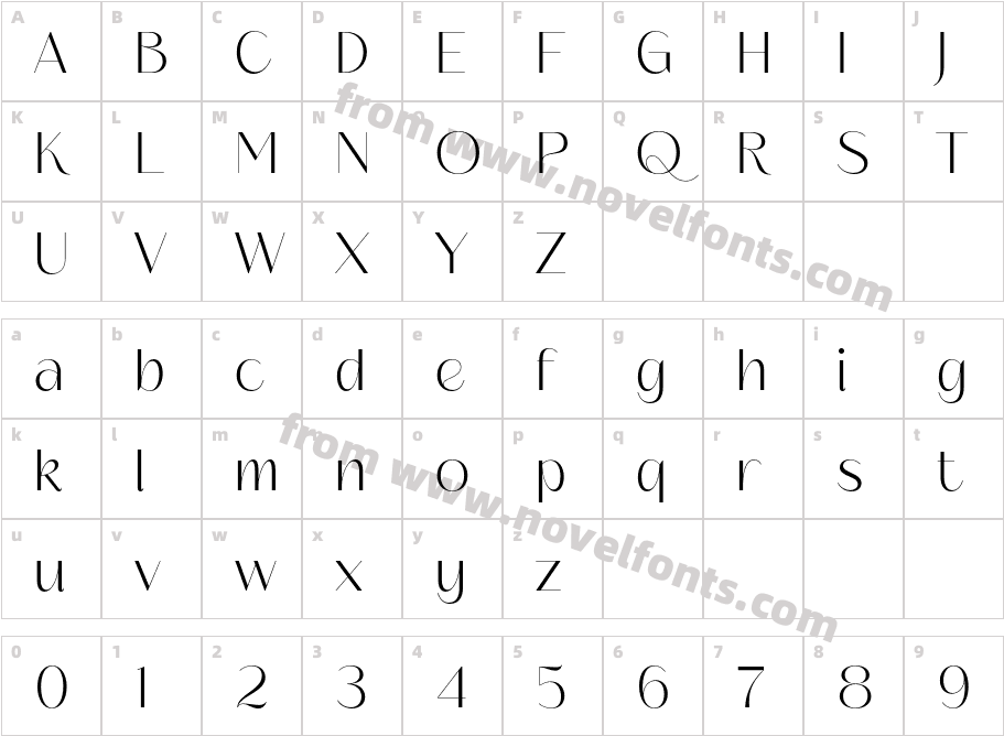Rome Magito RegularCharacter Map