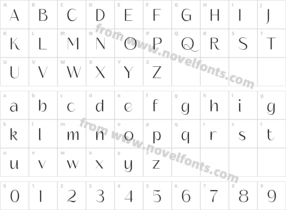 Rome Magito RegularCharacter Map
