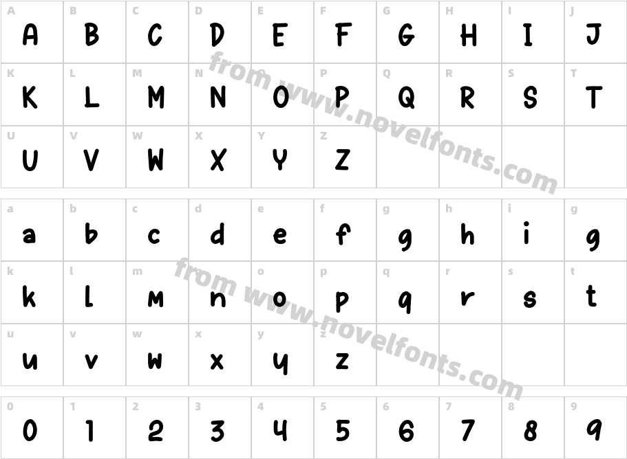 Romizie Personal Use RegularCharacter Map