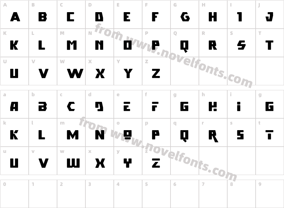 Rond BoxDEMO RegularCharacter Map