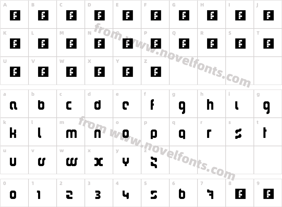 Rondos RegularCharacter Map