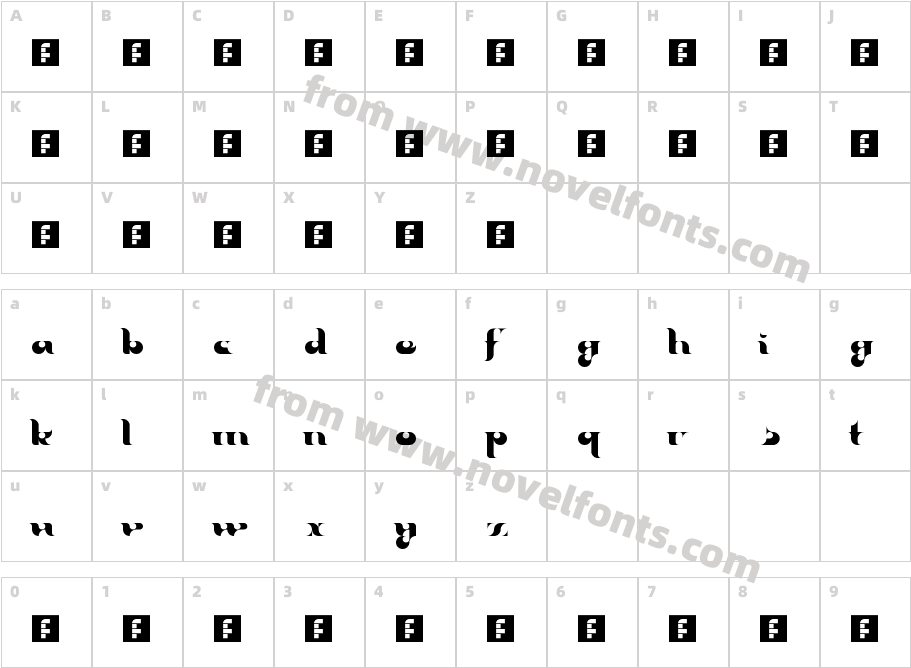 Root Canal RegularCharacter Map