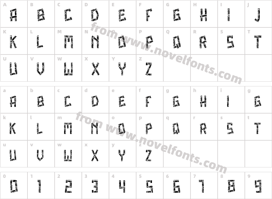 Roover RegularCharacter Map