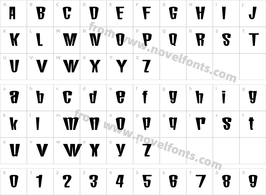 Munster Mash BoldCharacter Map