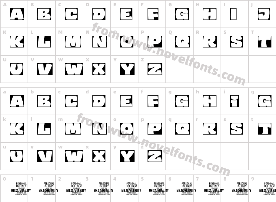 Murality PERSONAL USE ONLY RegularCharacter Map