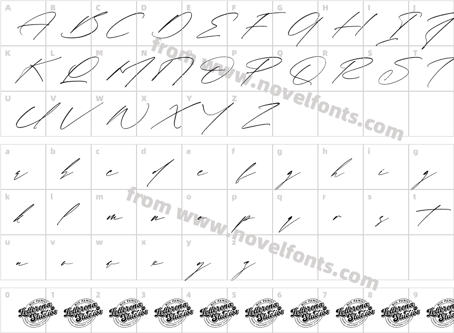 Rosatlinde DEMO VERSION ItalicCharacter Map