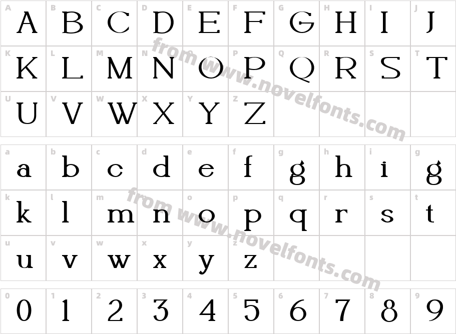 Rosemarine BoldCharacter Map