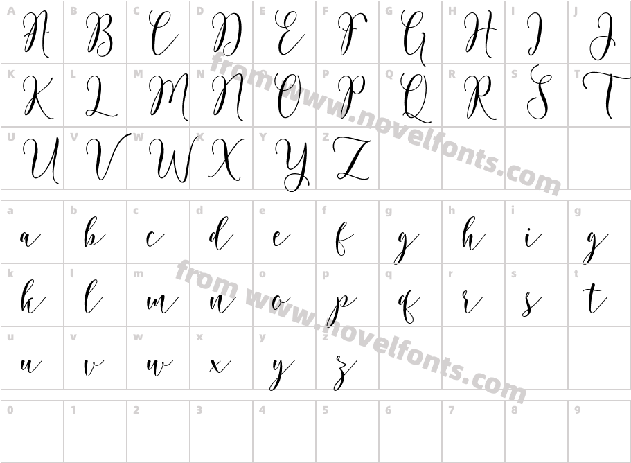 Rosetica Script DemoCharacter Map