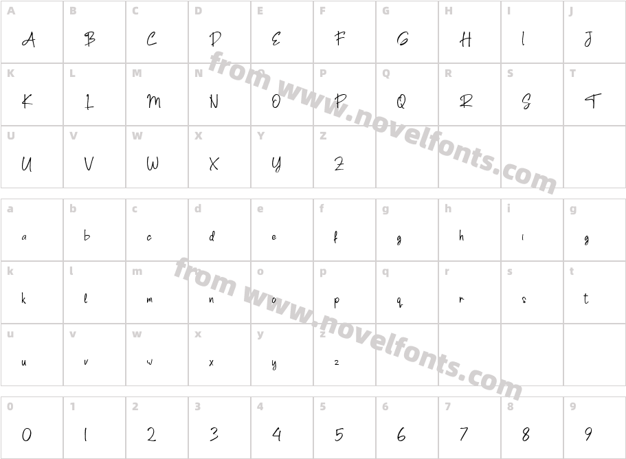 Rosetta Signature RegularCharacter Map