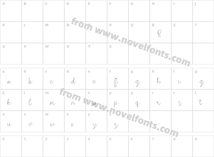 Rosse DEMO RegularCharacter Map
