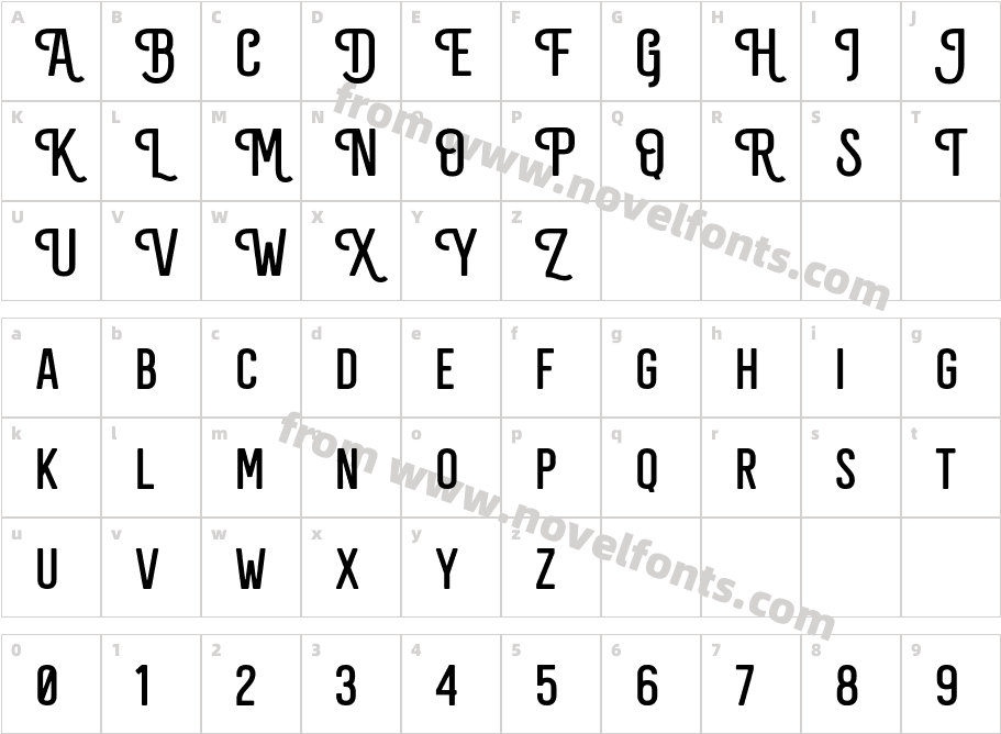 Rostary Demo RegularCharacter Map