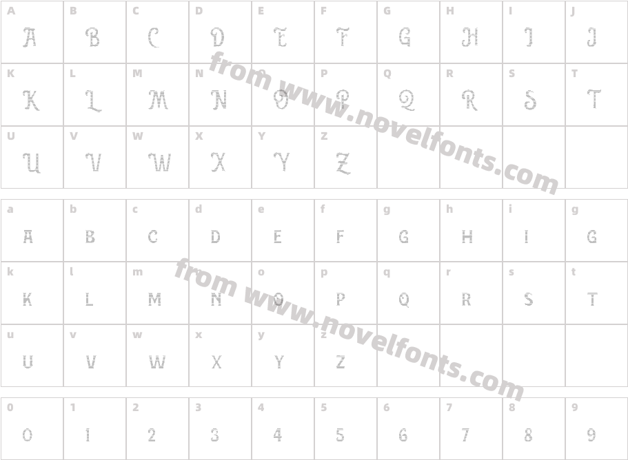 Rosvard StripeCharacter Map