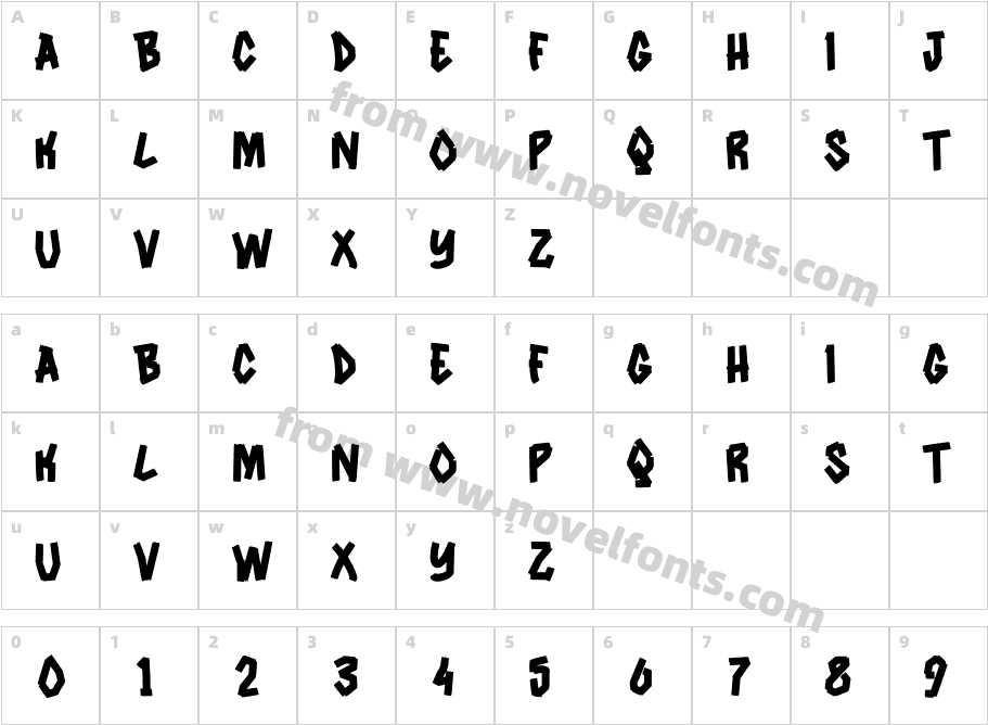 Roueta Creupo RegularCharacter Map