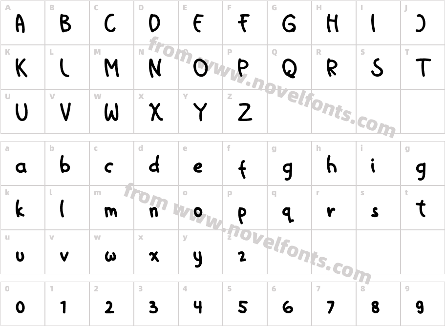 Rounde Pinguins RegularCharacter Map