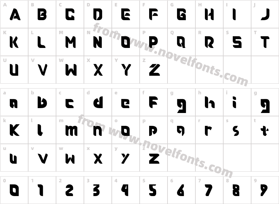 RoundfraCharacter Map