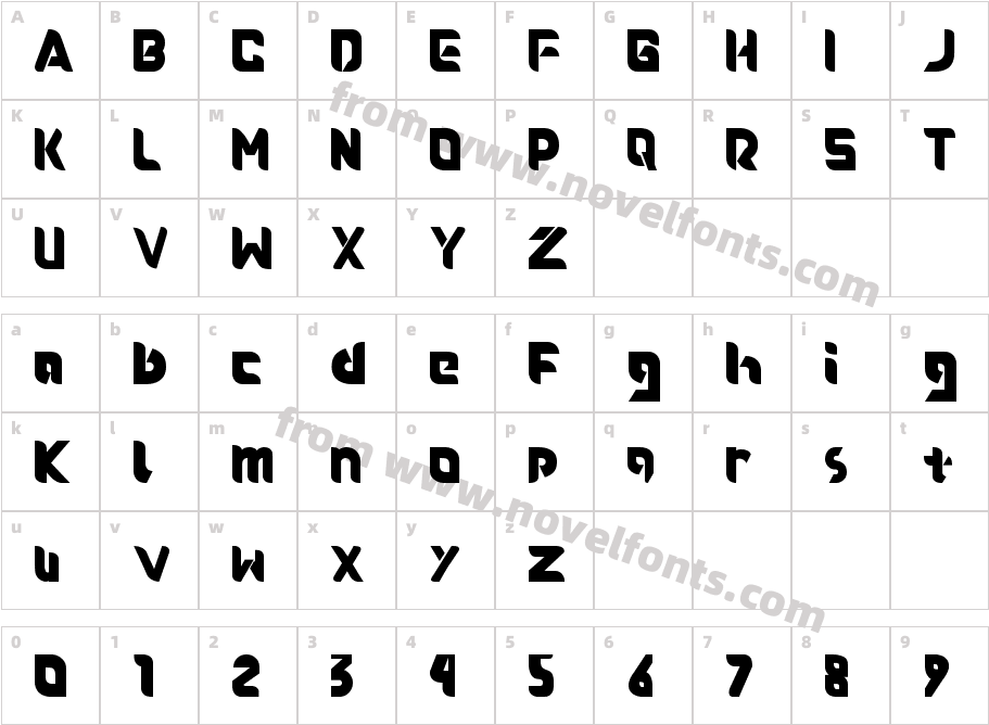 RoundfraCharacter Map