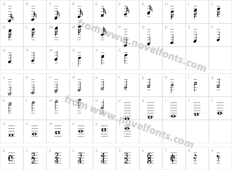 MusiQwikBCharacter Map