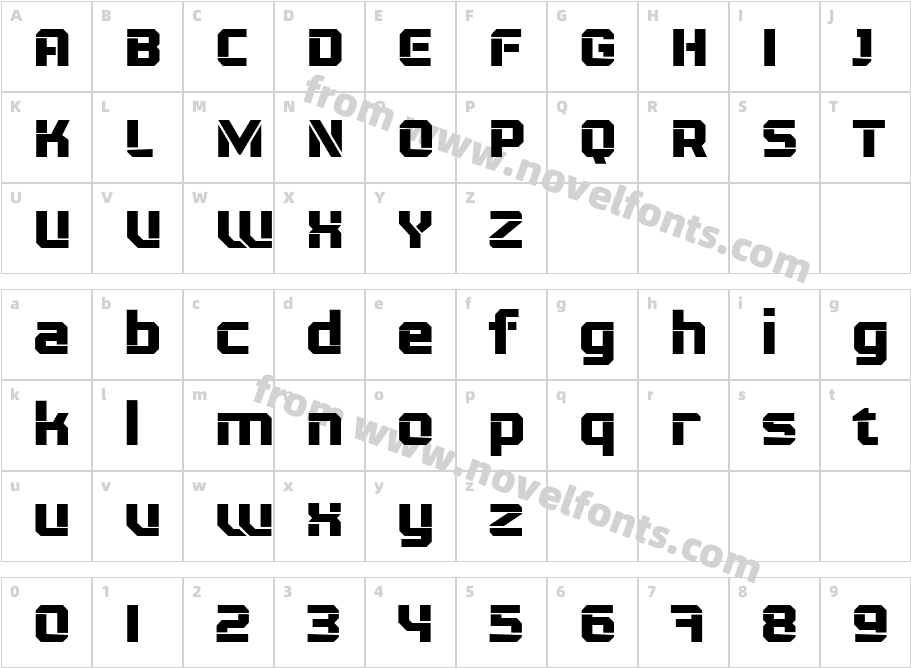 Routhem RegularCharacter Map