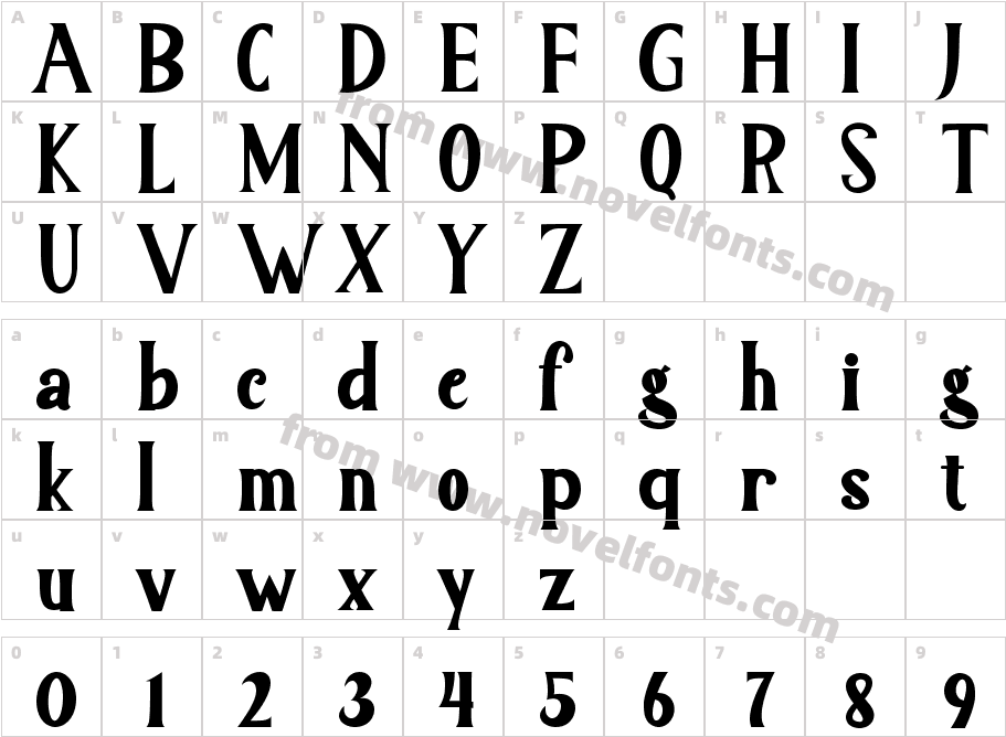 Royal Christmas MonogramCharacter Map