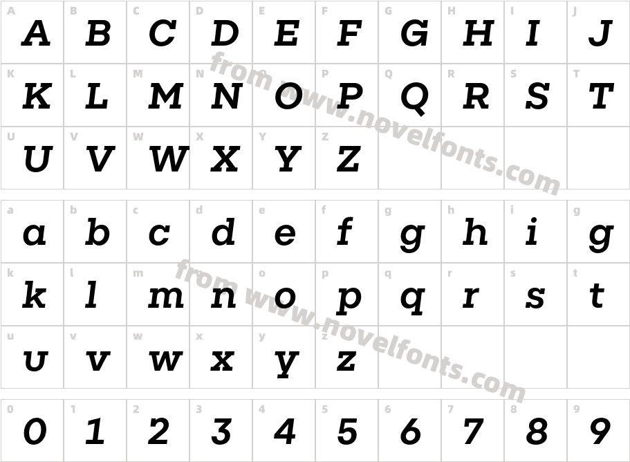Rudi Semibold ItalicCharacter Map