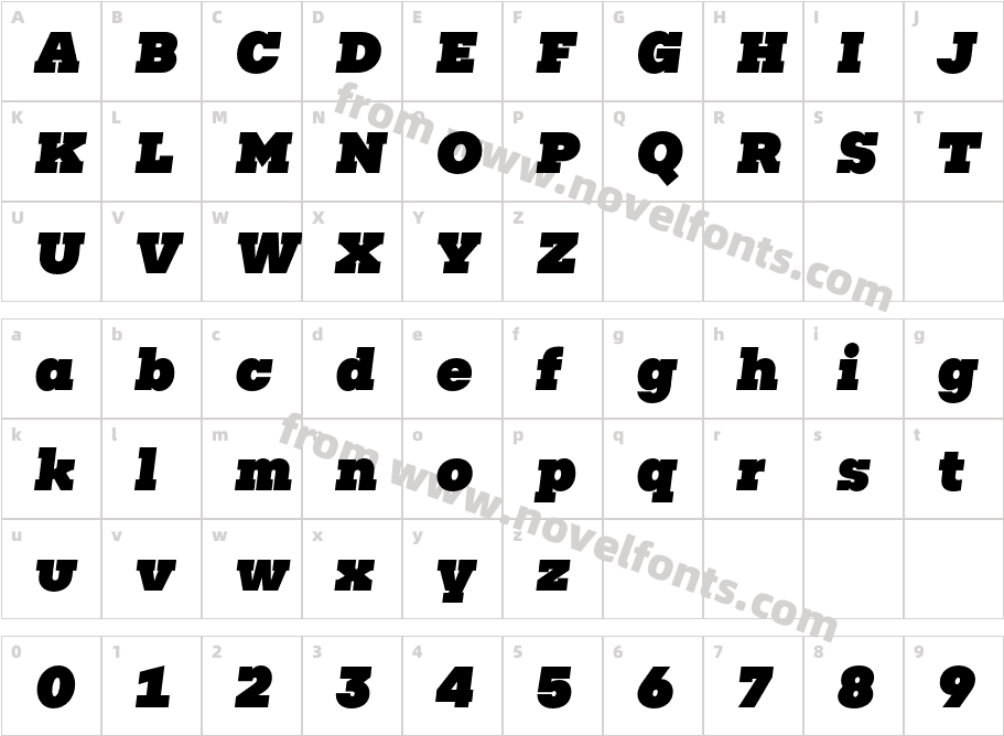 Rudi Ultra ItalicCharacter Map