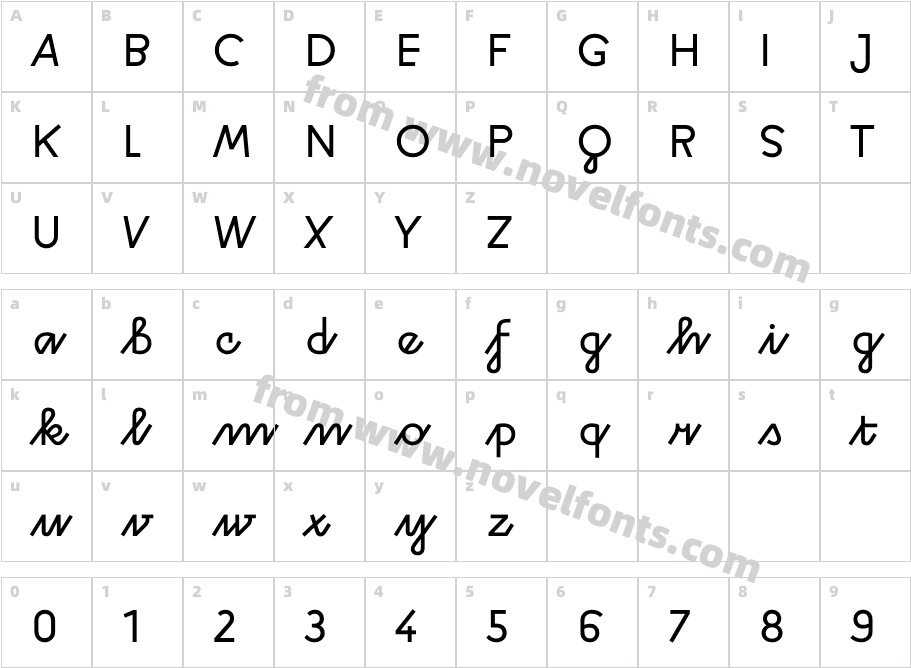 Rukou Regular RegularCharacter Map