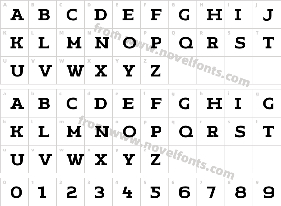 Rundo Fill RegularCharacter Map