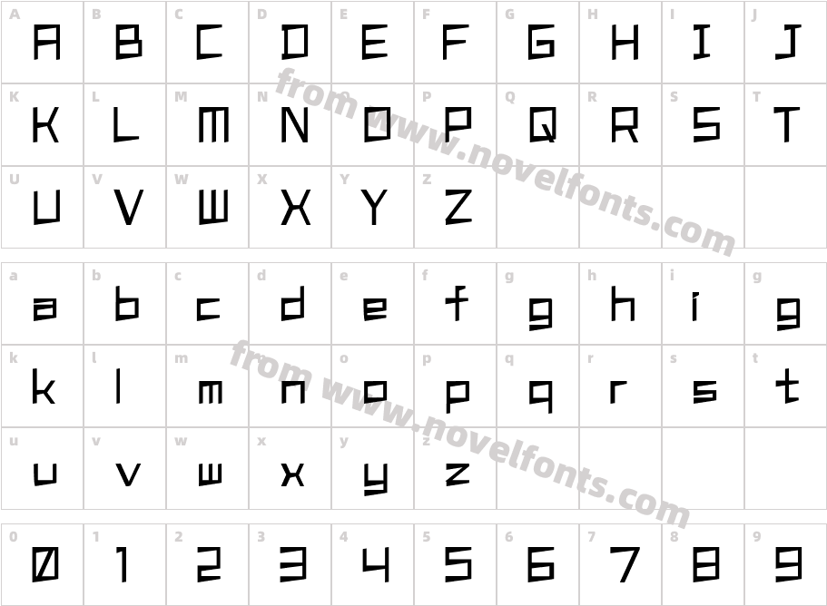 S A50kmhCharacter Map