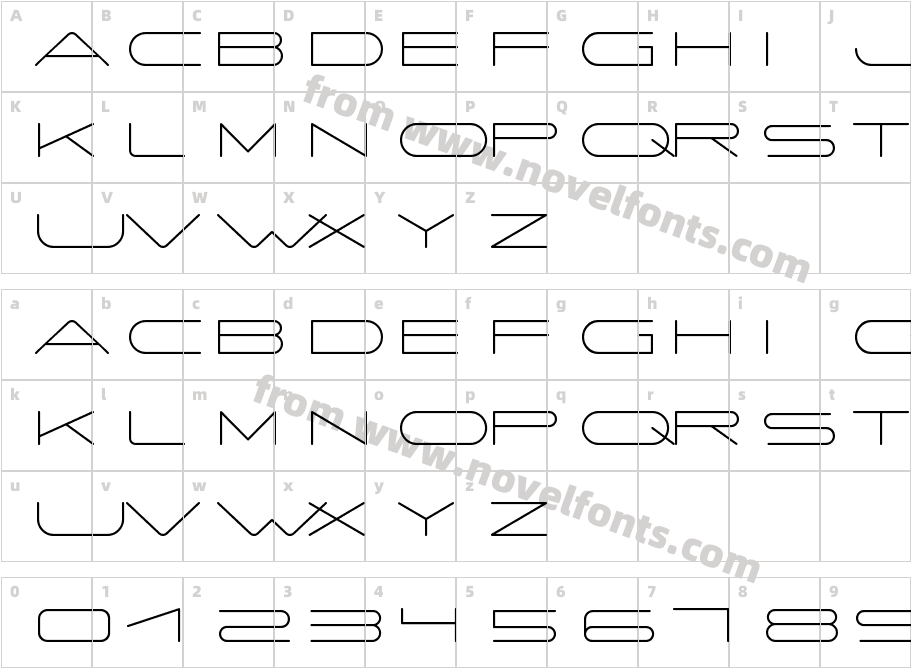 SA Thousand LightCharacter Map