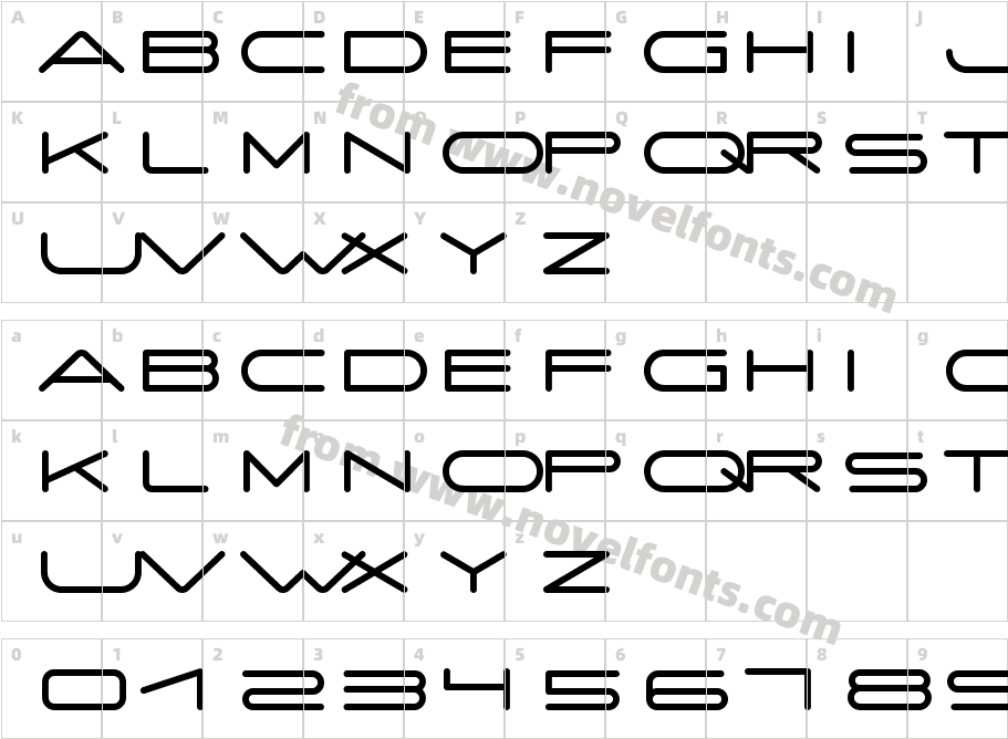 SA Thousand MediumCharacter Map
