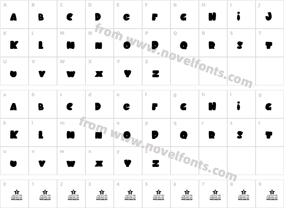 SCHOOL DAYS PERSONAL USE RegularCharacter Map